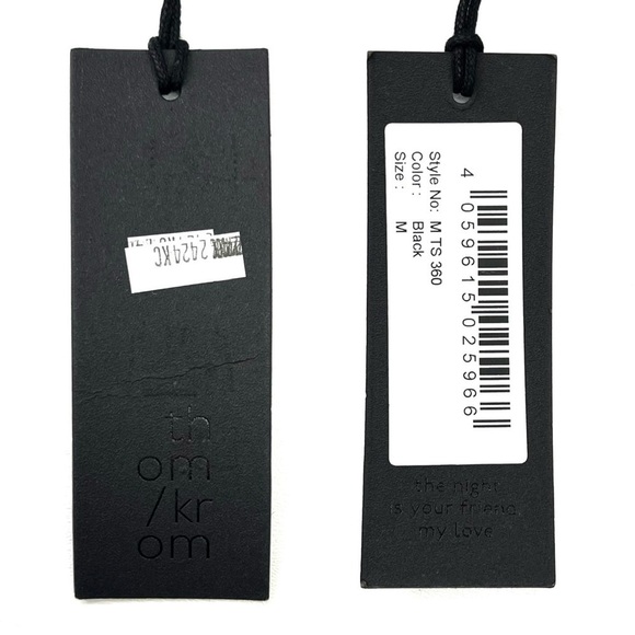 Thom Krom Men’s Size Medium T-Shirt Black 100% Cotton Short Sleeved New NWT - Picture 4 of 7